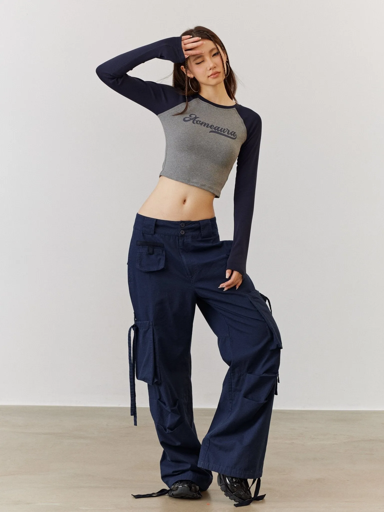 ACMEAURA Wide-Leg Cargo Pants