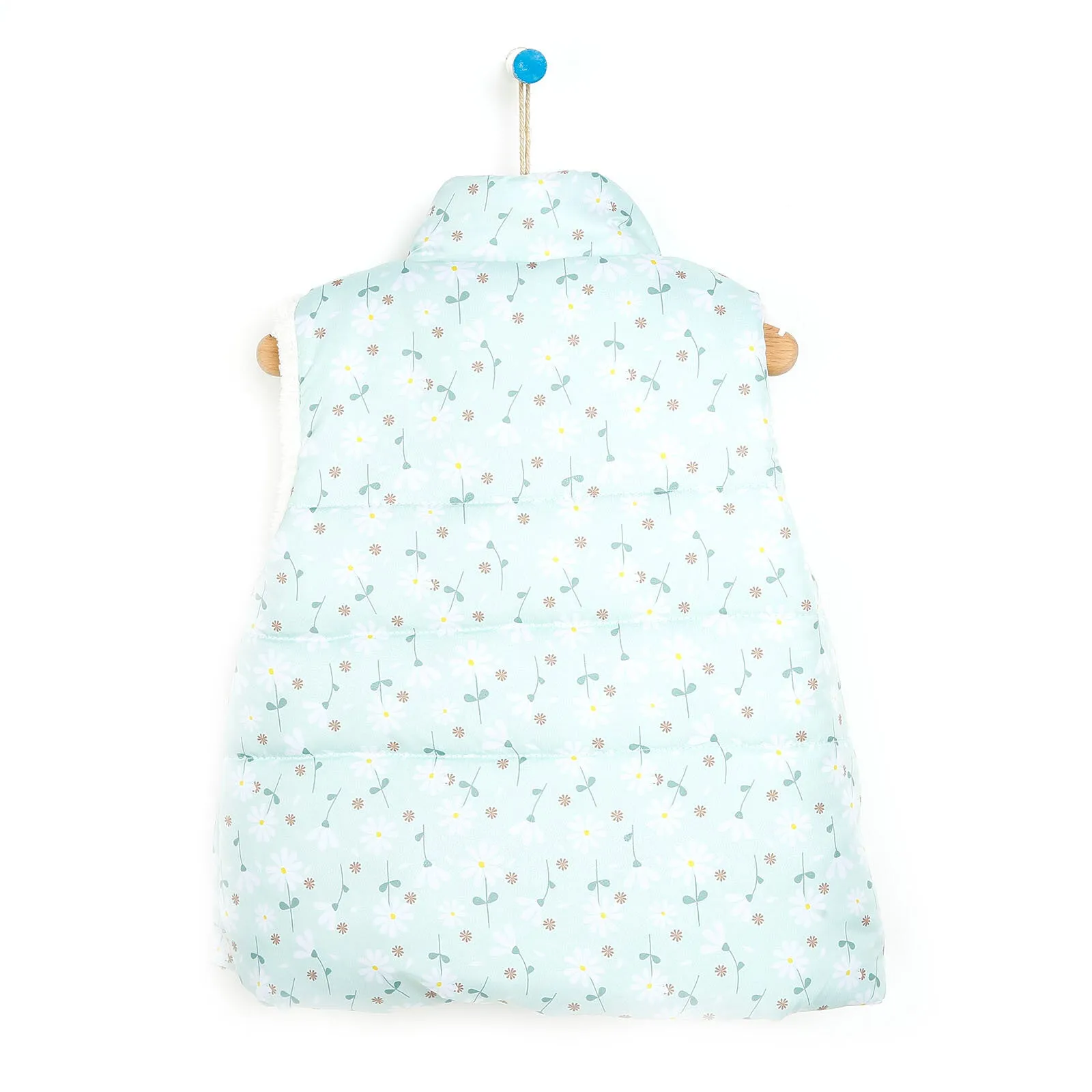 BabyZ Winter Girl Daisy Inflatable Vest - Light Green