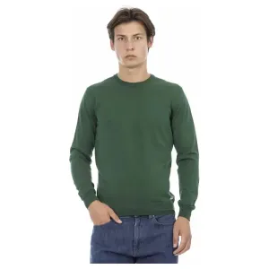 Baldinini Trend Green Cotton Mens Sweater