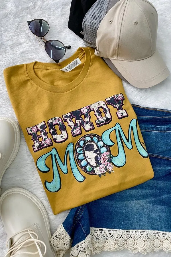 BC HOWDY MOM- MUSTARD