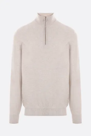 Cashmere Quarter-Zip Pullover Sweater