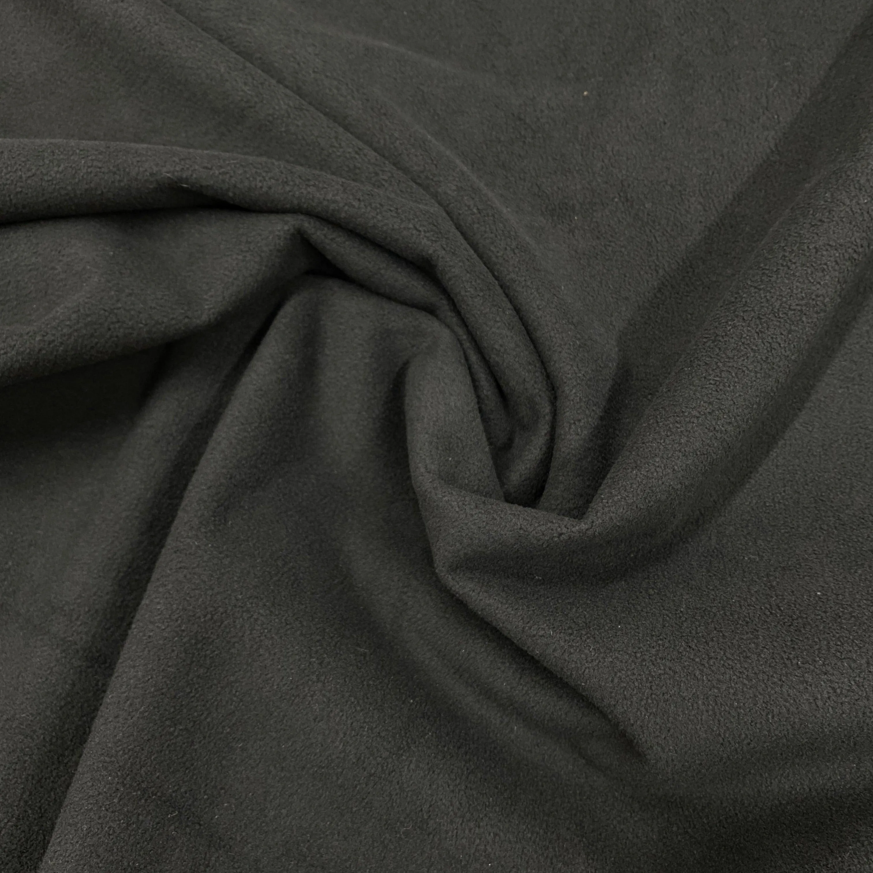 Charcoal and Black Softshell Fabric - Two Sides