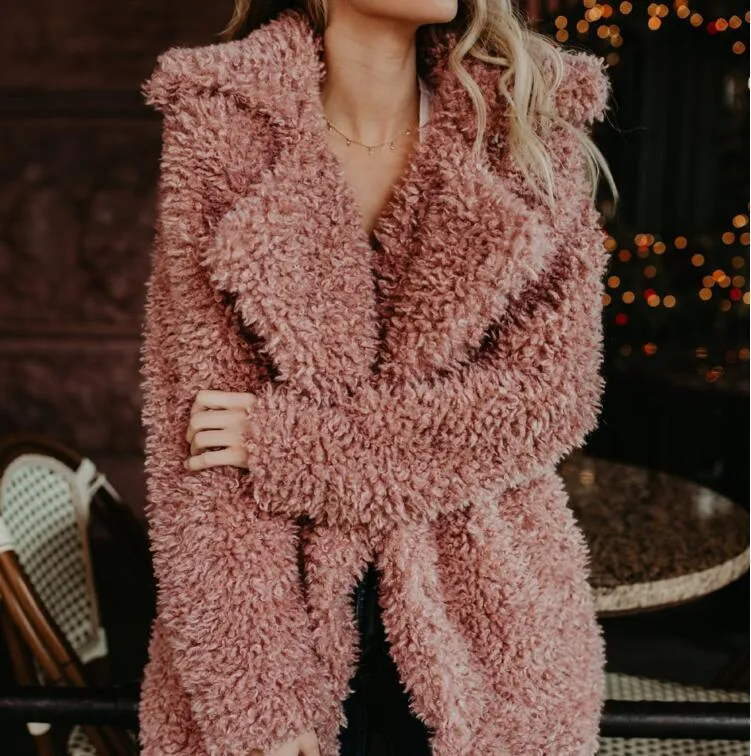 Chloe imitation fur long coat