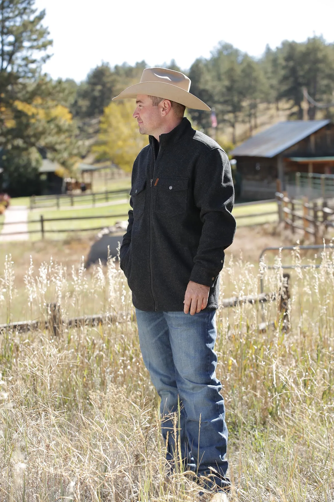 Cinch Men's Black Shirt Jacket