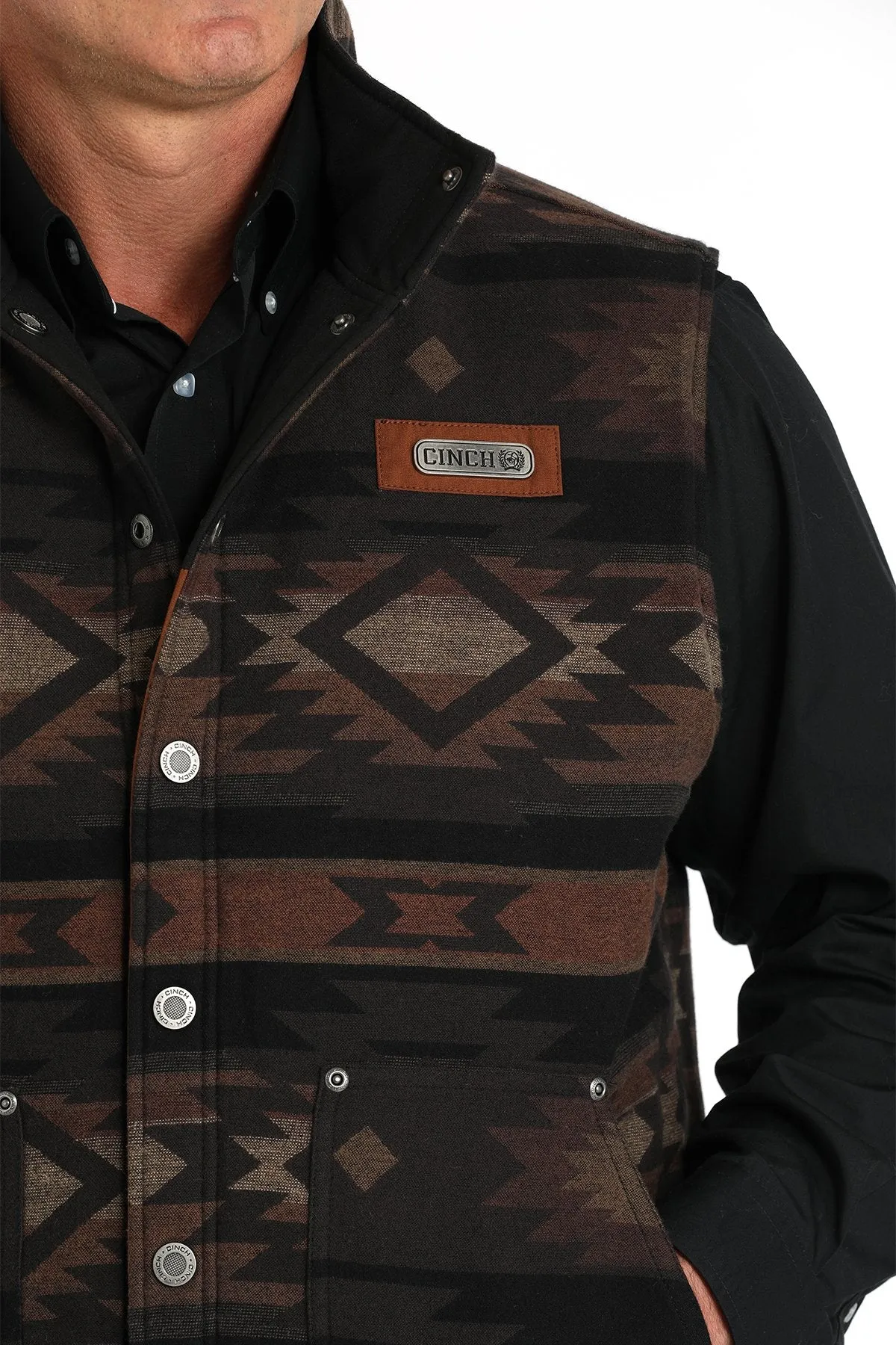 Cinch Reversible Quilted Men's Brown/Black Vest