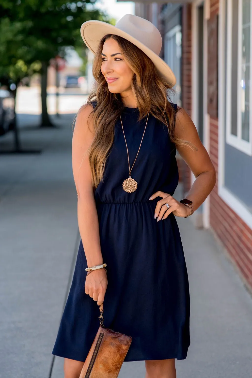 Cinched Ruffle Tank Dress