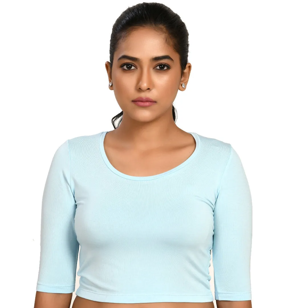 Cotton Rayon Blouses Plus Size - Elbow Sleeves