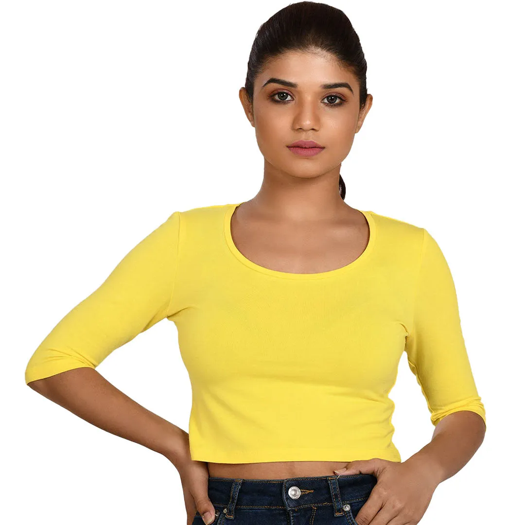 Cotton Rayon Blouses Plus Size - Elbow Sleeves