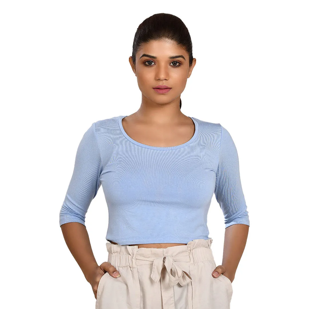 Cotton Rayon Blouses Plus Size - Elbow Sleeves