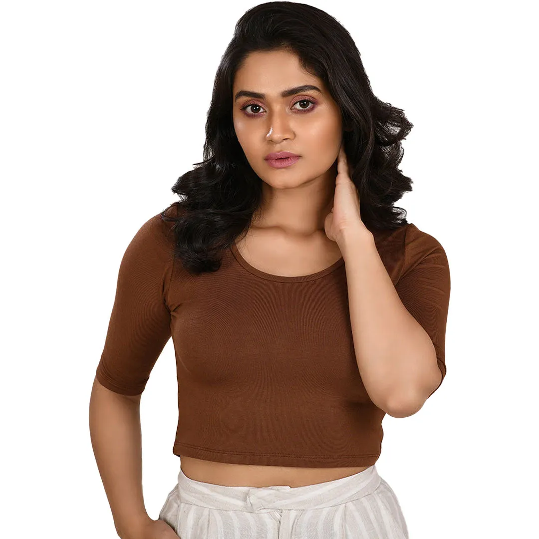 Cotton Rayon Blouses Plus Size - Elbow Sleeves