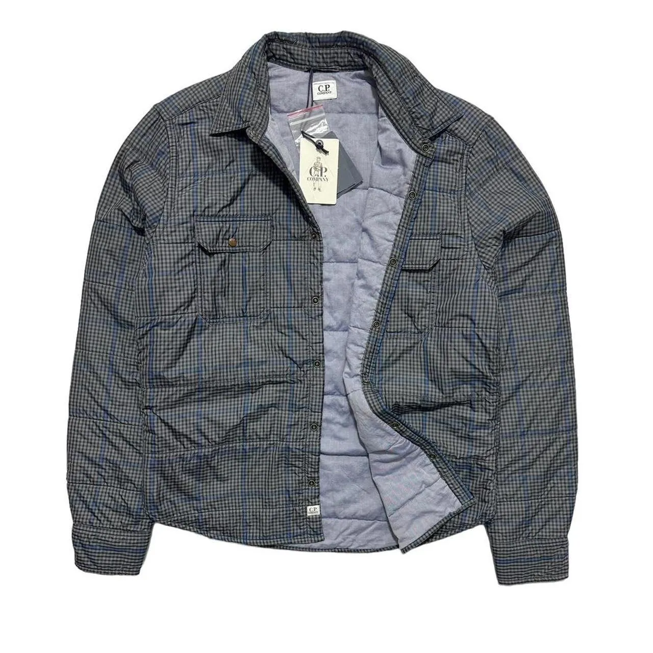 CP Company Quilted Padded Plaid Overshirt