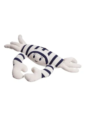 Crab soft toy - in striped jersey (ECRU/MARINE)