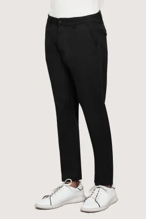 CROSS POCKET TWILL SLIMFIT BLACK PANT