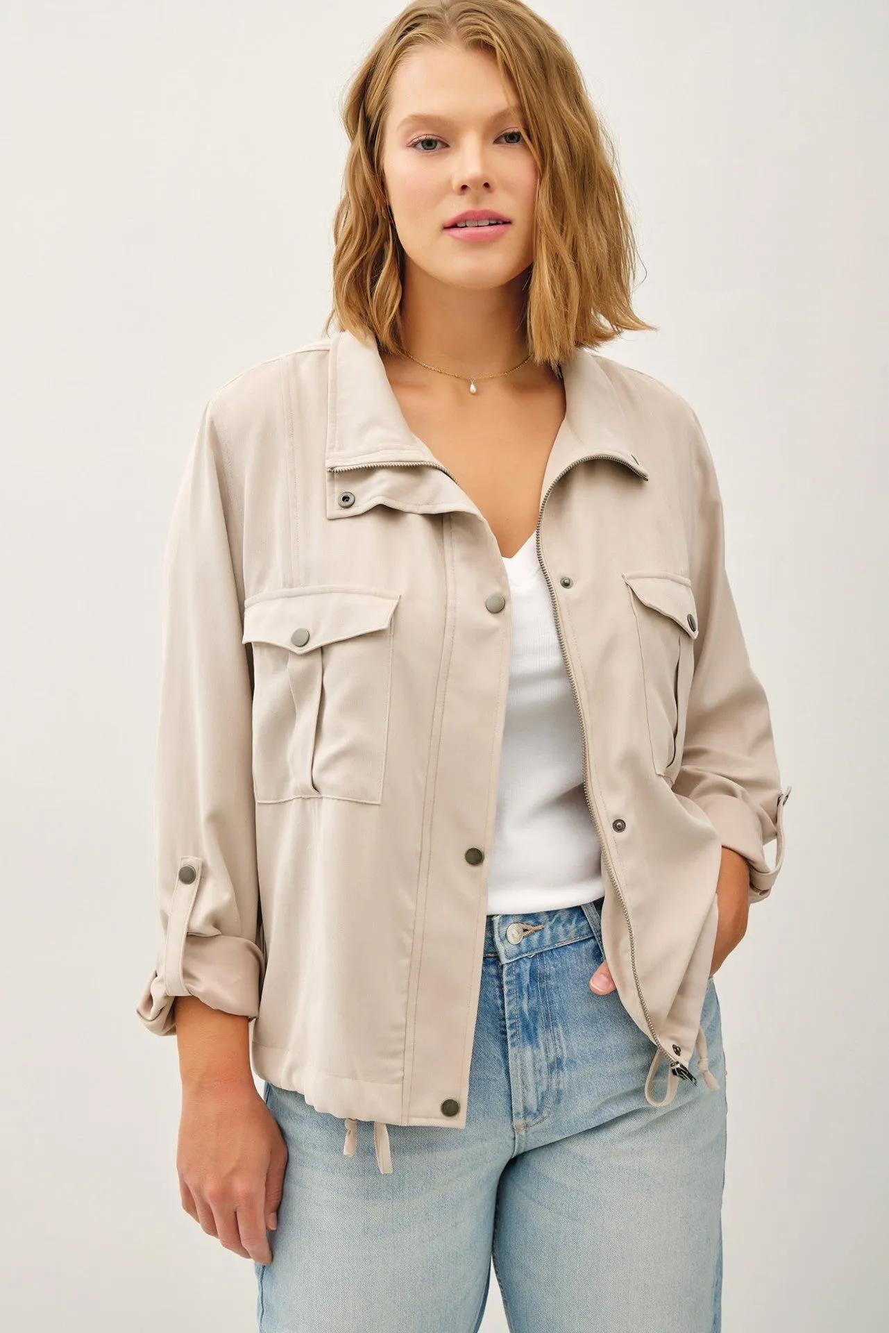 Curvy Urban Safari Cropped Jacket