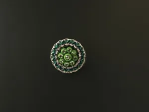 Dark Green Designer Studs Acrylic Buttons