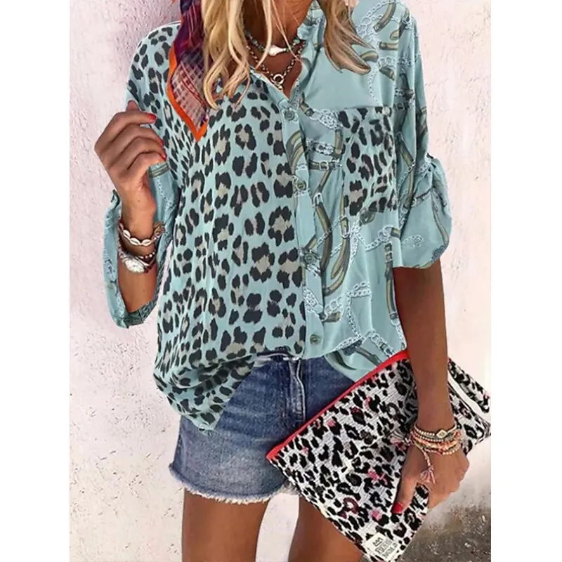 FashionSierra - Loose Colorful Print Large Size Blouses