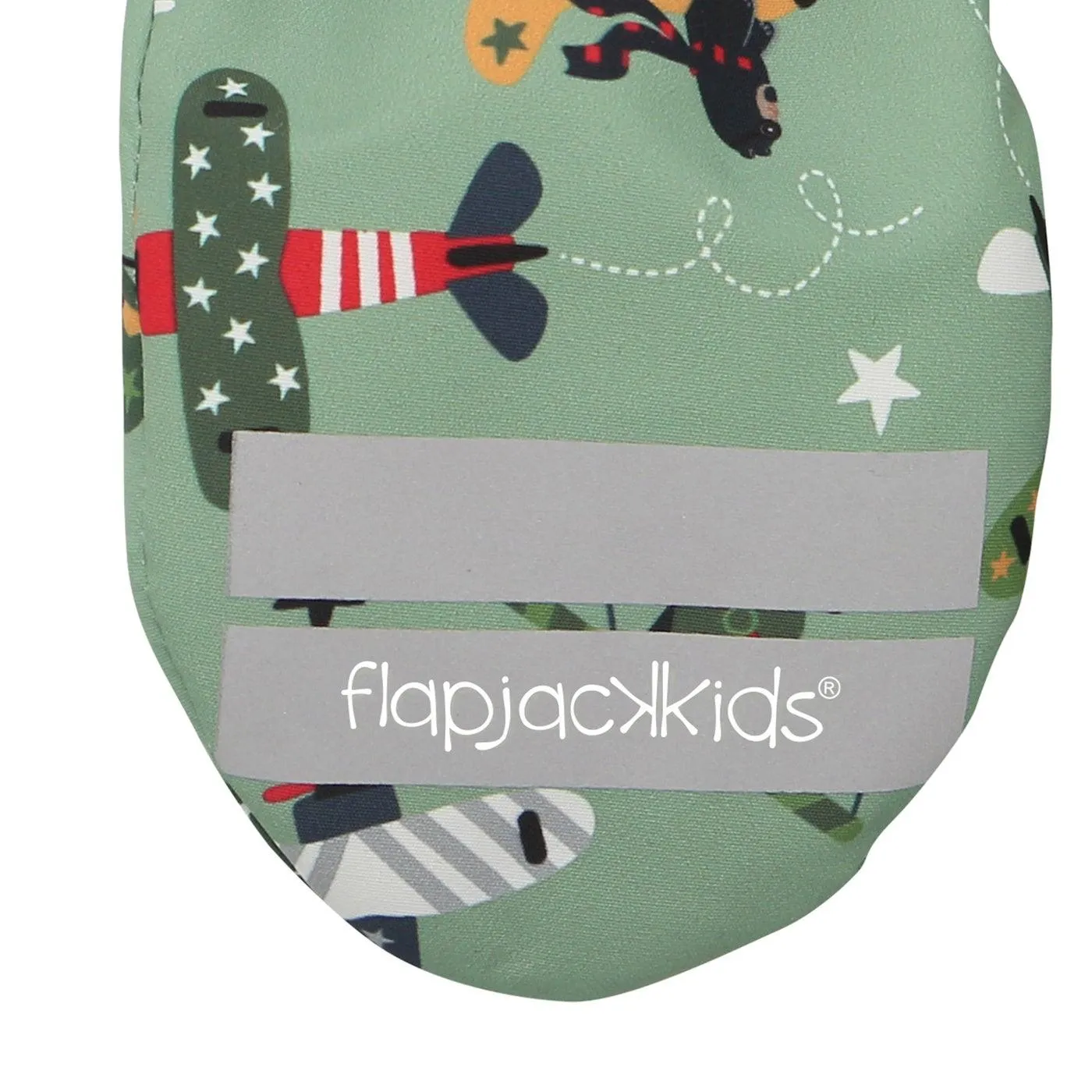 FlapJack Kids Water Repellent Ski Mittens - Black Bear Green