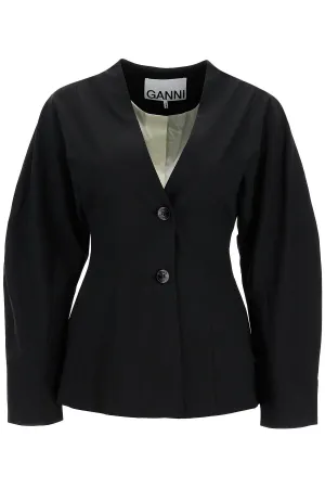 GANNI lightweight fitted jacket