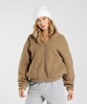 Gymshark Sherpa Jacket - Light Brown