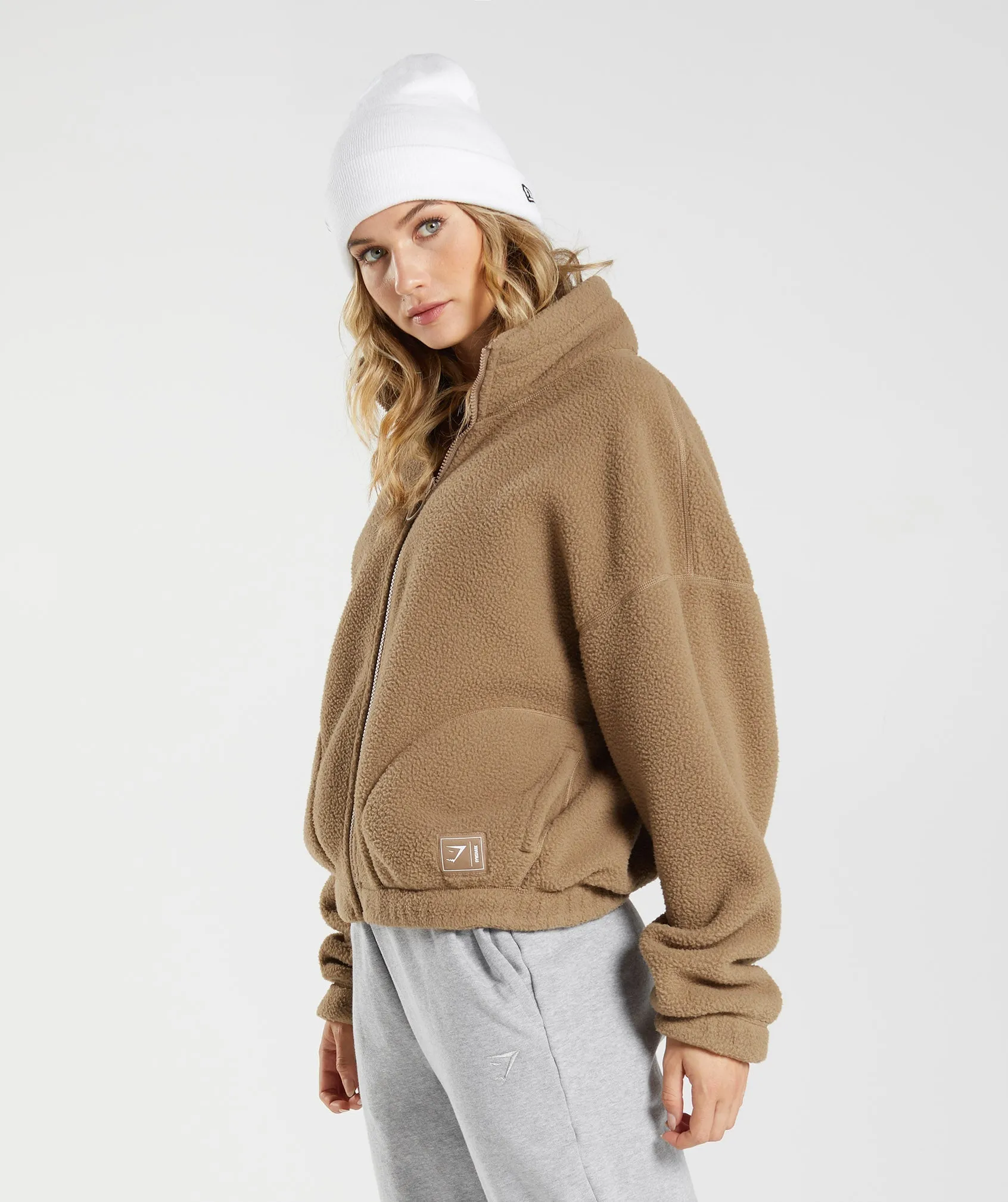 Gymshark Sherpa Jacket - Light Brown