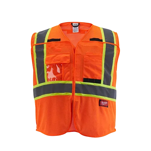 Hi-Vis Vest - Milwaukee® Class 2 High Visibility Mesh Safety Vest, 12 Pack, 48-73-51