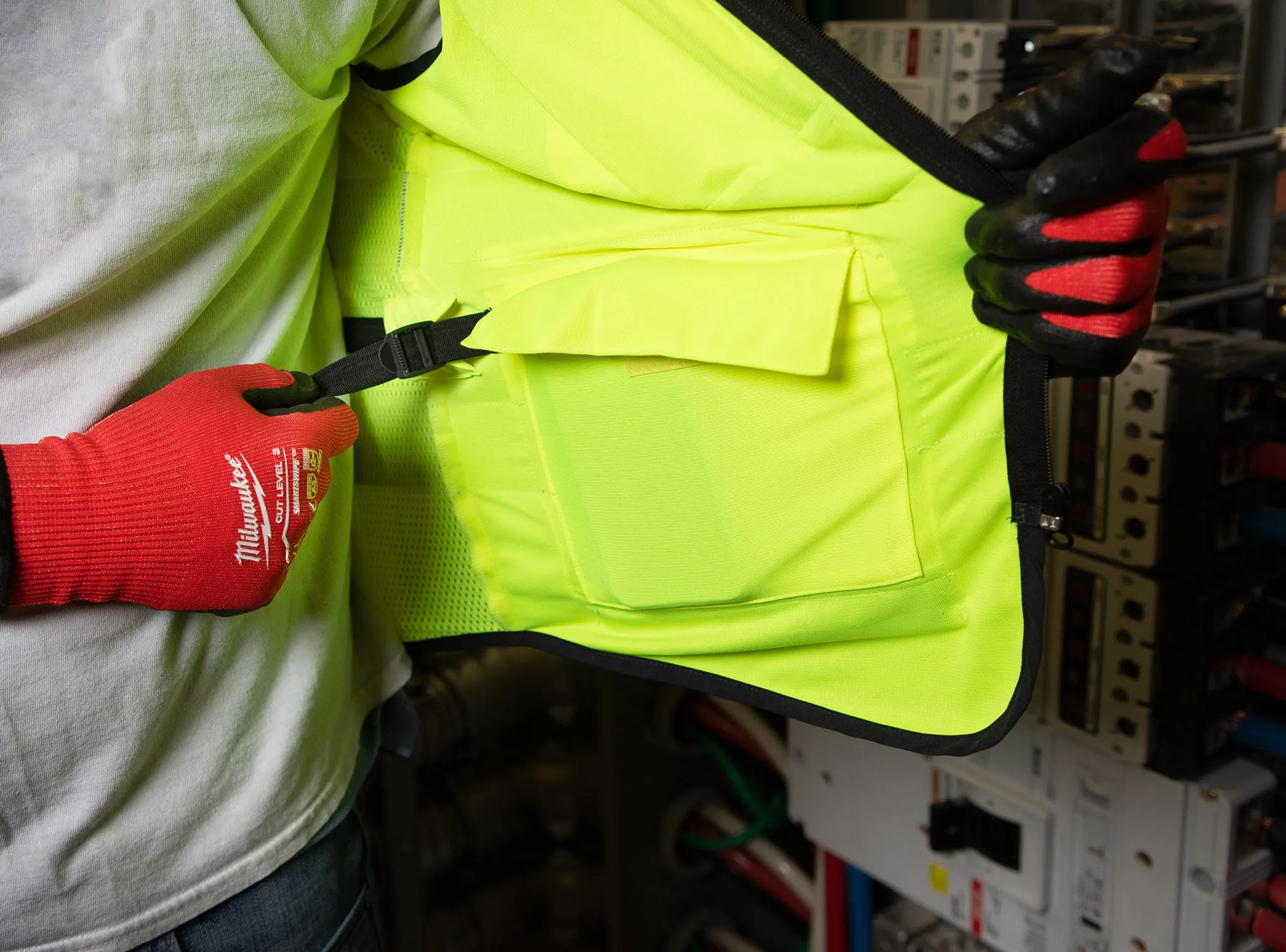 Hi-Vis Vest - Milwaukee® Class 2 High Visibility Performance Safety Vest, 12 Pack, 48-73-50