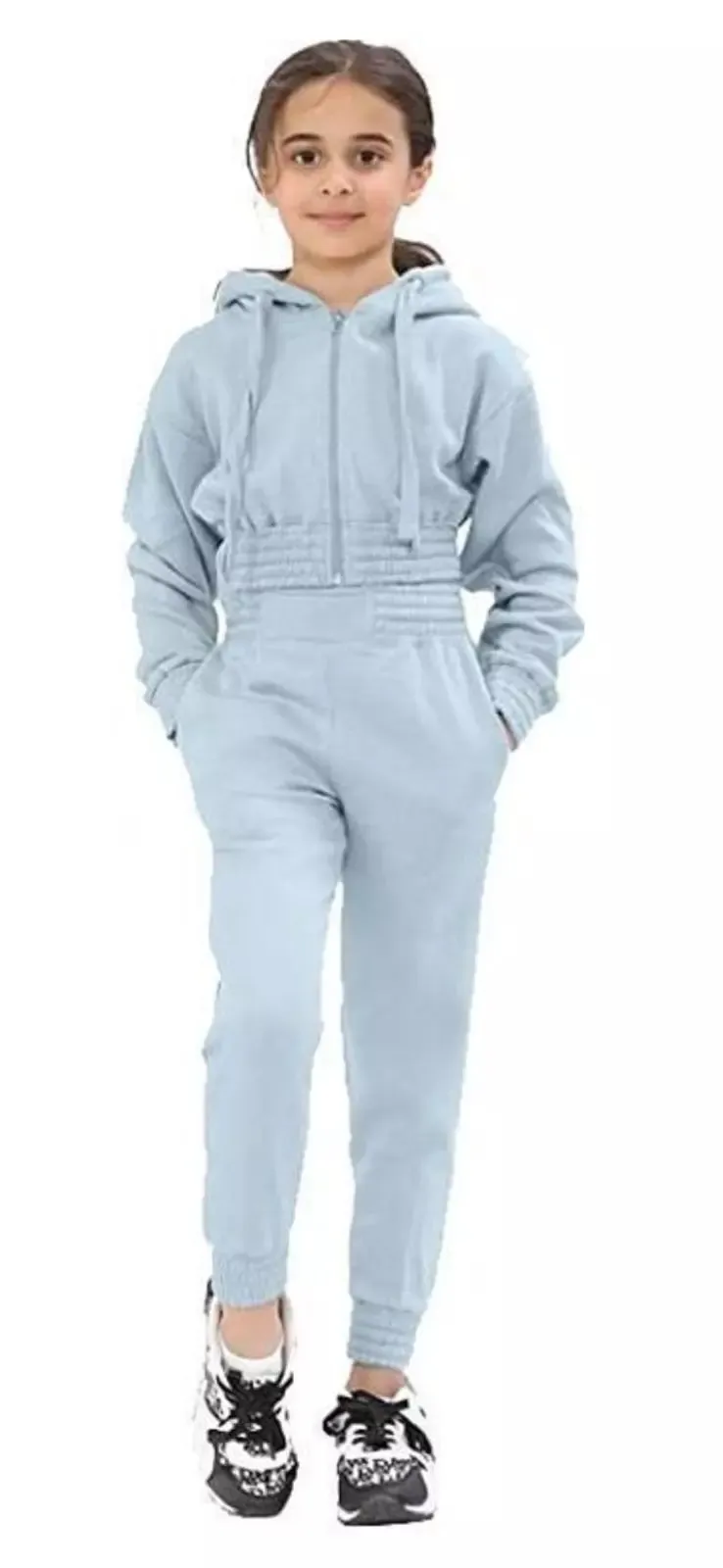 Kid Girls Tracksuit, Top Bottoms Jogger Set, Zipper Hoodie