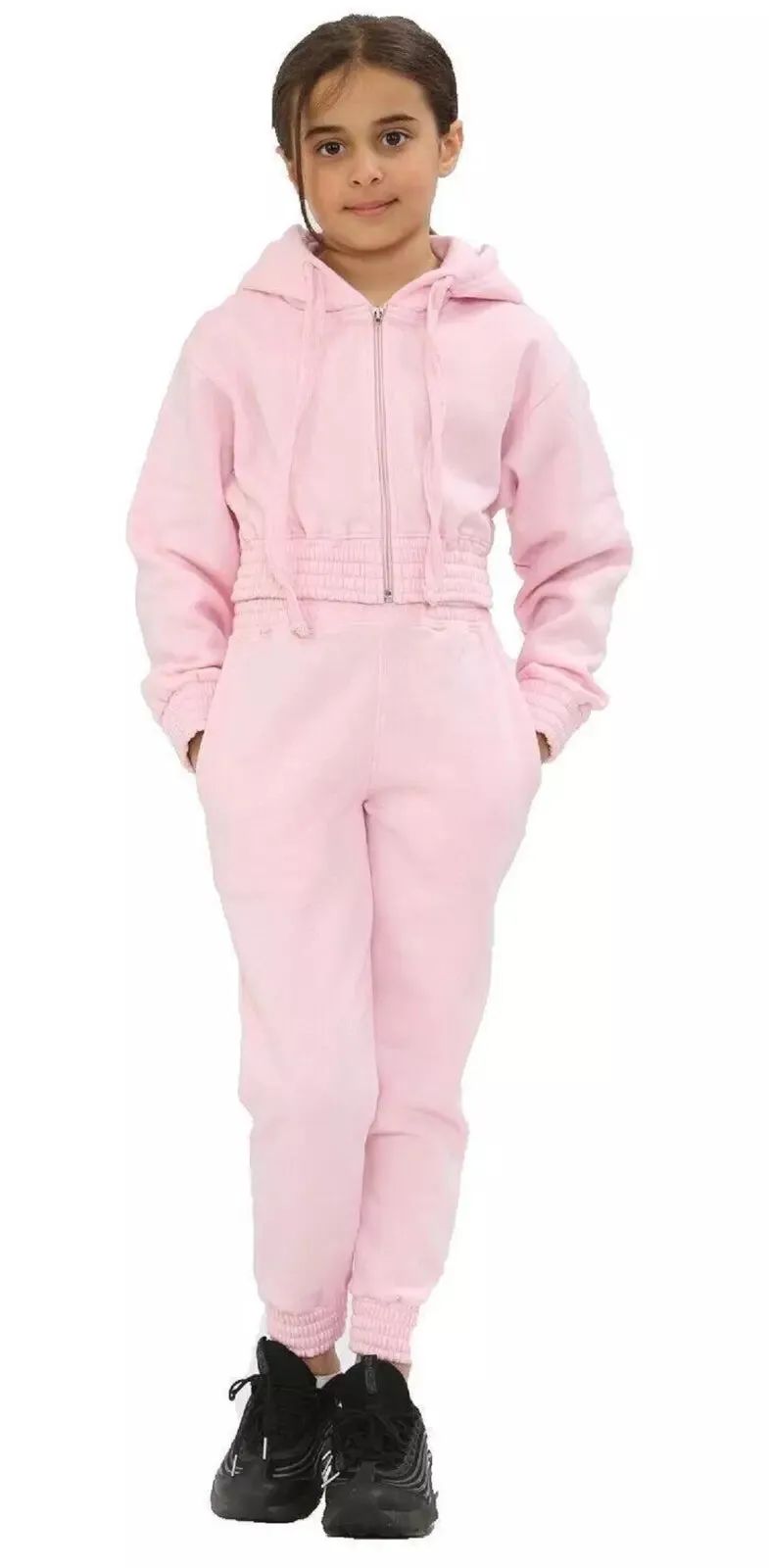 Kid Girls Tracksuit, Top Bottoms Jogger Set, Zipper Hoodie