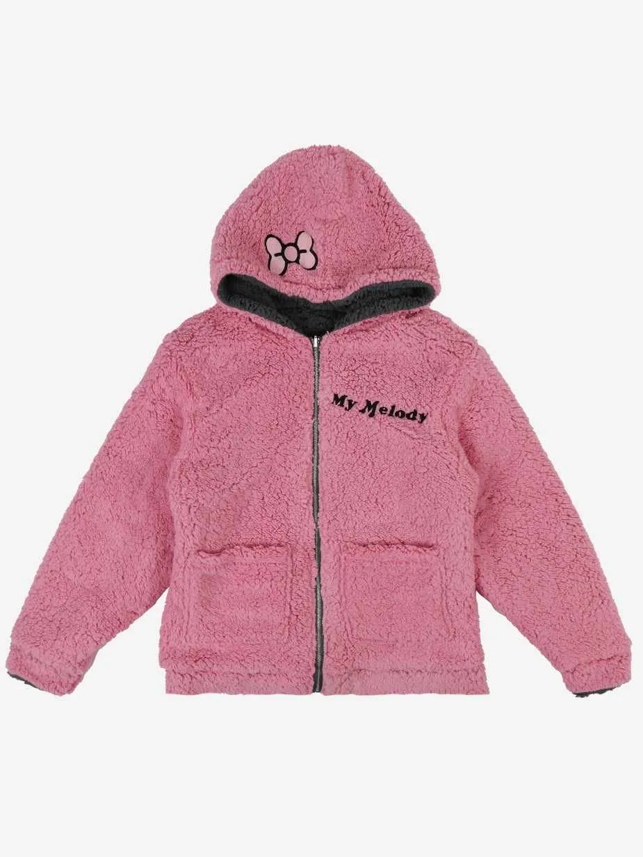 KUROMI & MY MELODY REVERSIBLE SHERPA ZIP HOODIE