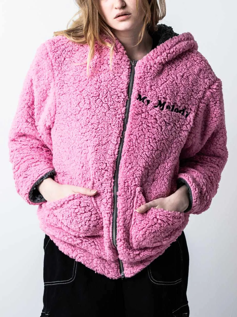 KUROMI & MY MELODY REVERSIBLE SHERPA ZIP HOODIE