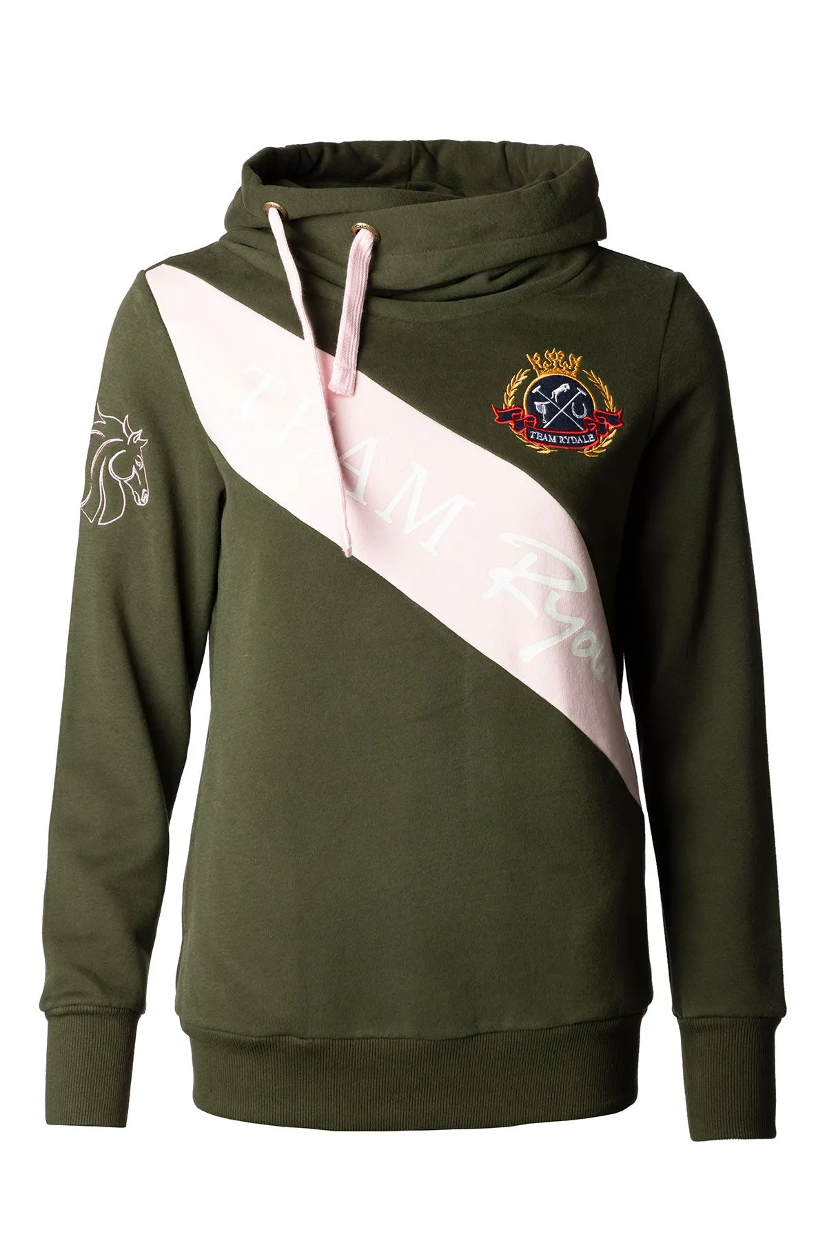 Ladies Sash Cross Neck Hoody