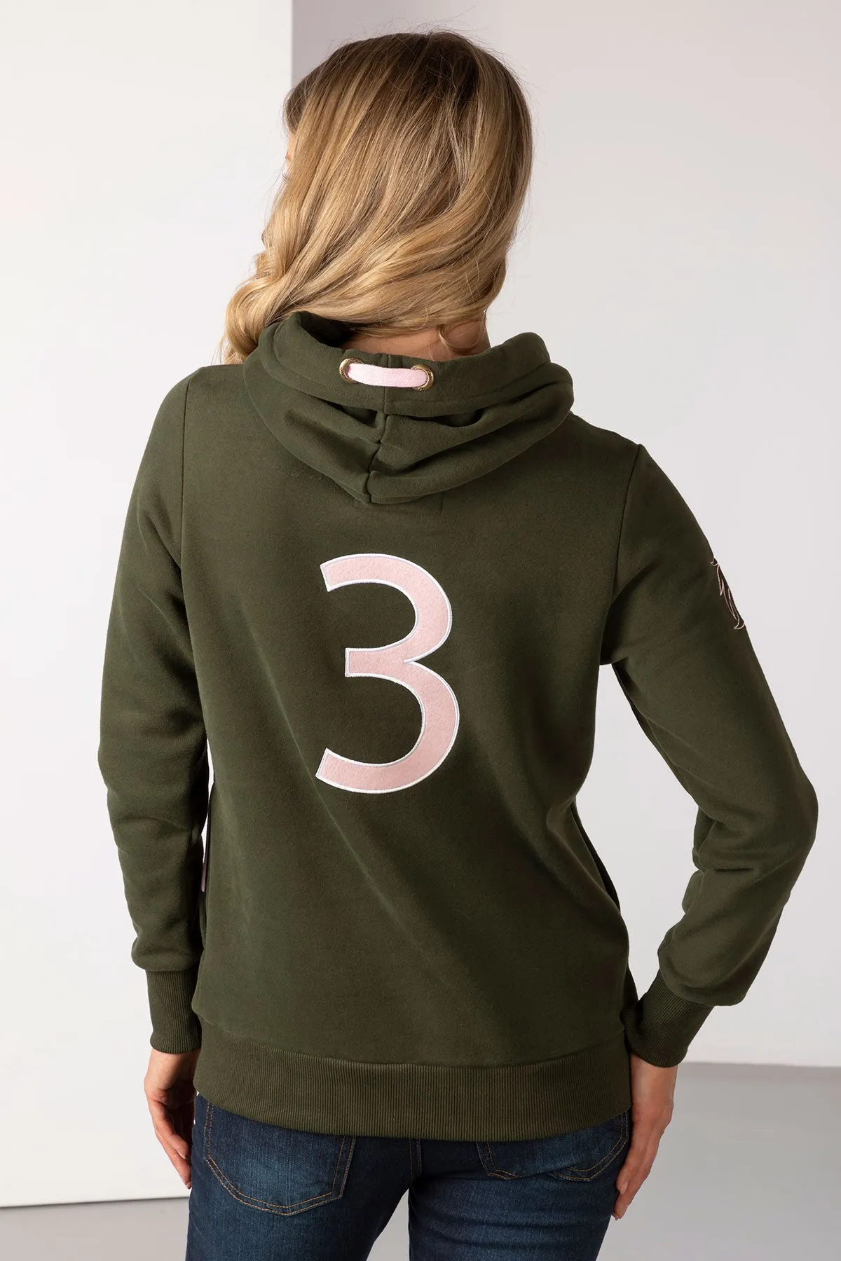 Ladies Sash Cross Neck Hoody