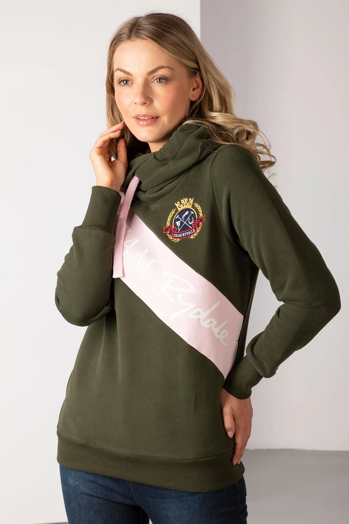 Ladies Sash Cross Neck Hoody