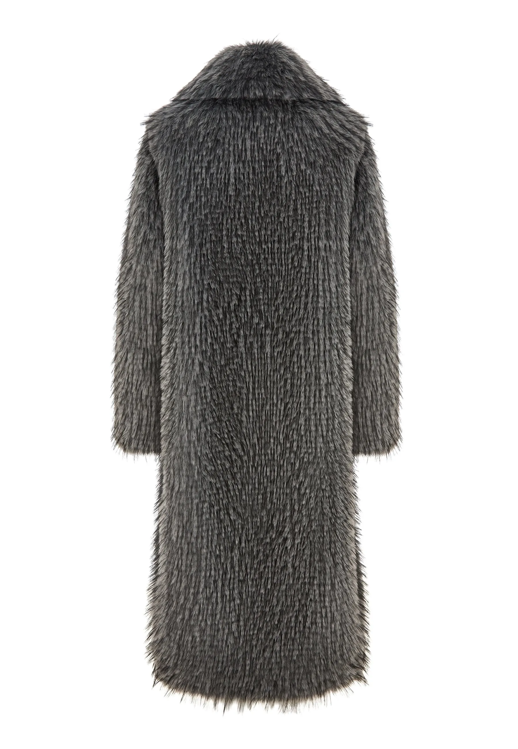 Luxurious Faux Fur Coat Natalie  - Grey