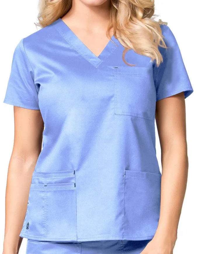 Maevn 26.5 Inch Blossom Women's V-Neck Fashion Scrub Top