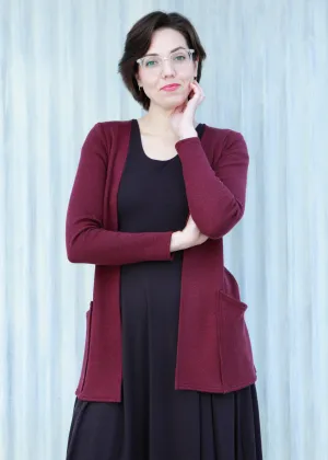 Maroon Quinn Cardigan