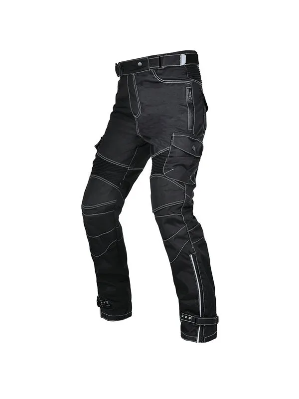 Men’s Durable Oxford Fabric Motorcycle Pants – Windproof, Anti-Slip with Knee & Hip Protection