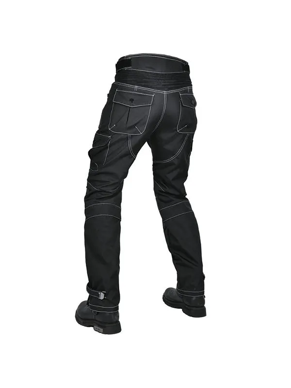 Men’s Durable Oxford Fabric Motorcycle Pants – Windproof, Anti-Slip with Knee & Hip Protection