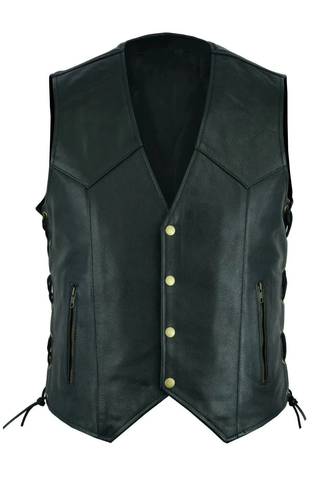 Men's Leather Motorcycle Vest