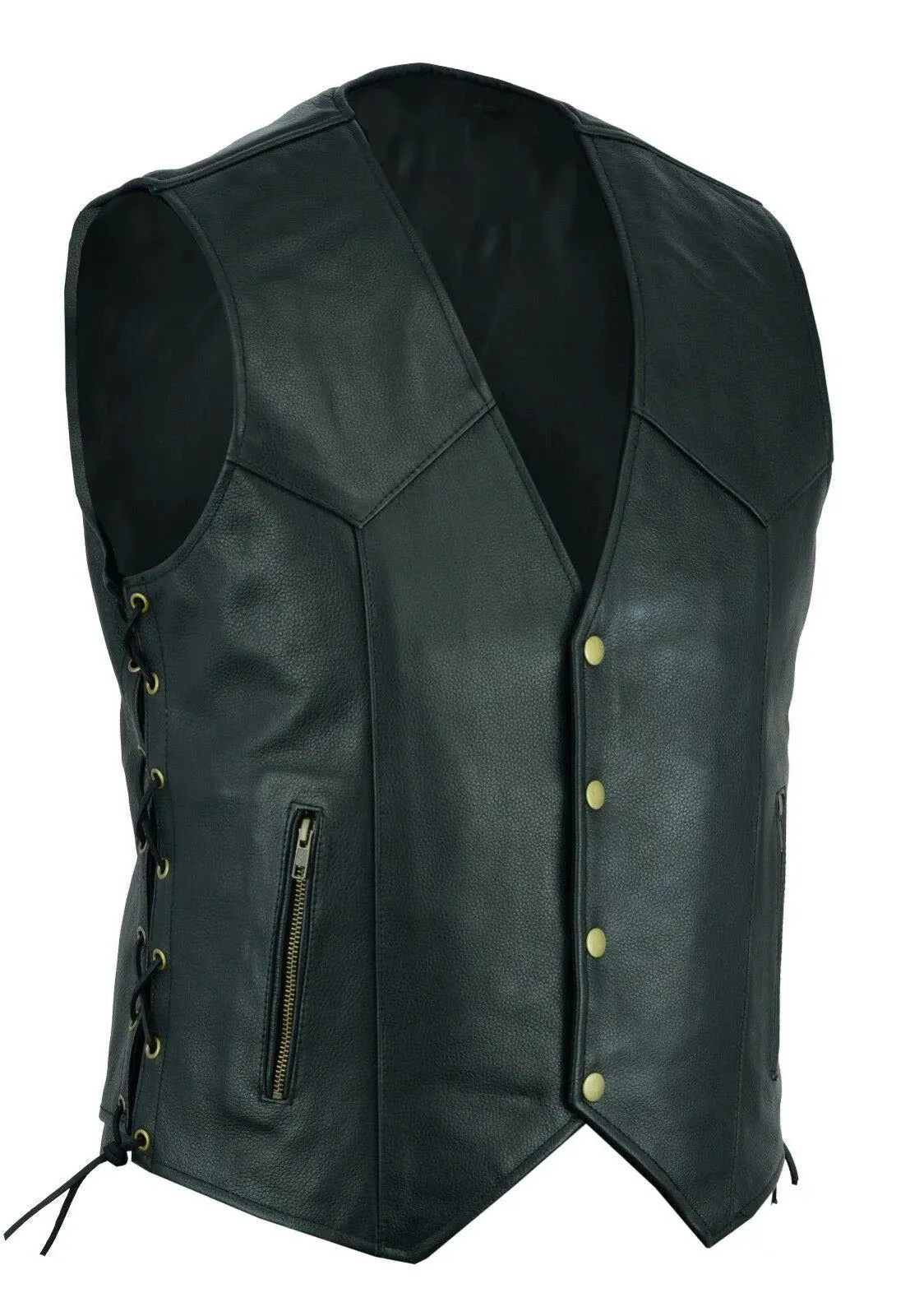 Men's Leather Motorcycle Vest