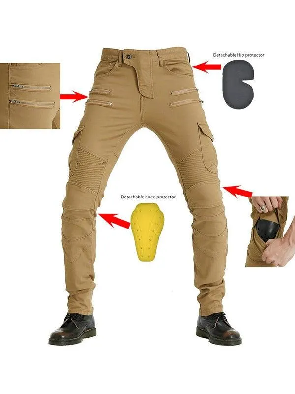 Men's Motorcycle Riding Pants Denim Anti-Fall Off-Road Summer