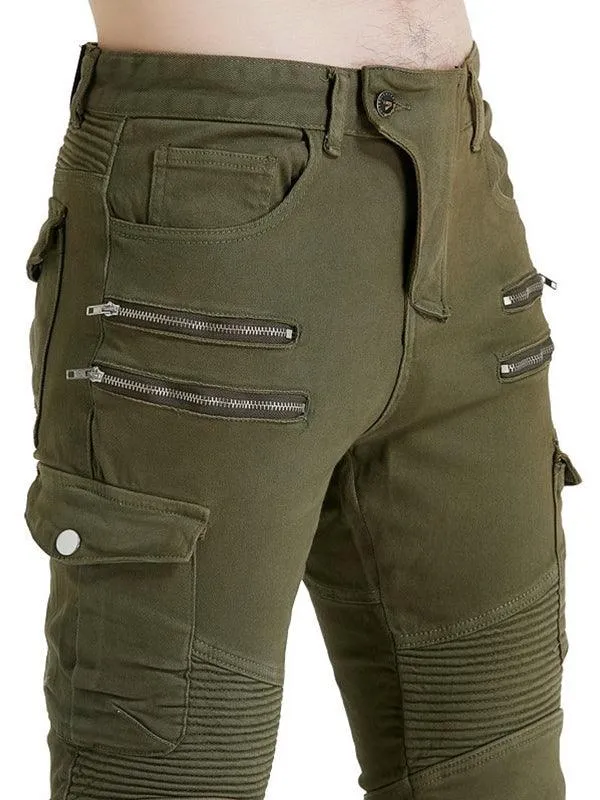 Men's Motorcycle Riding Pants Denim Anti-Fall Off-Road Summer