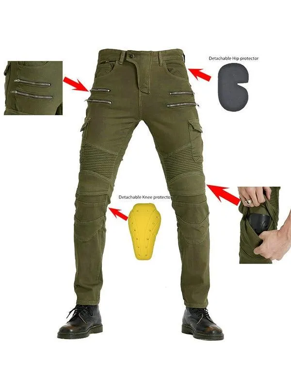 Men's Motorcycle Riding Pants Denim Anti-Fall Off-Road Summer