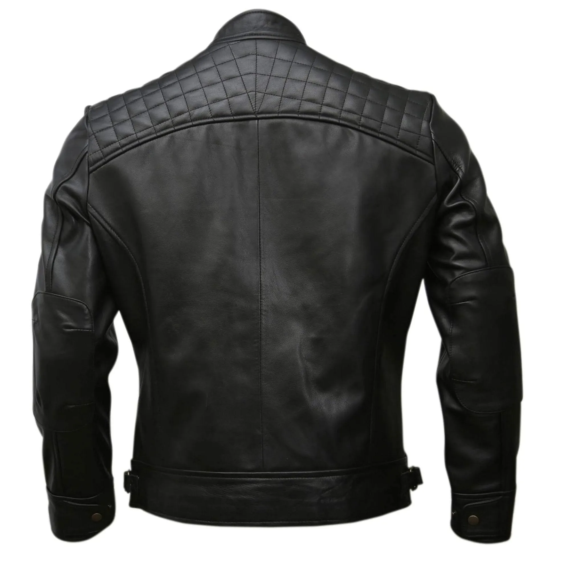 Men's Real Leather Jacket - Durable Full Grain Outerwear, Sleek Design