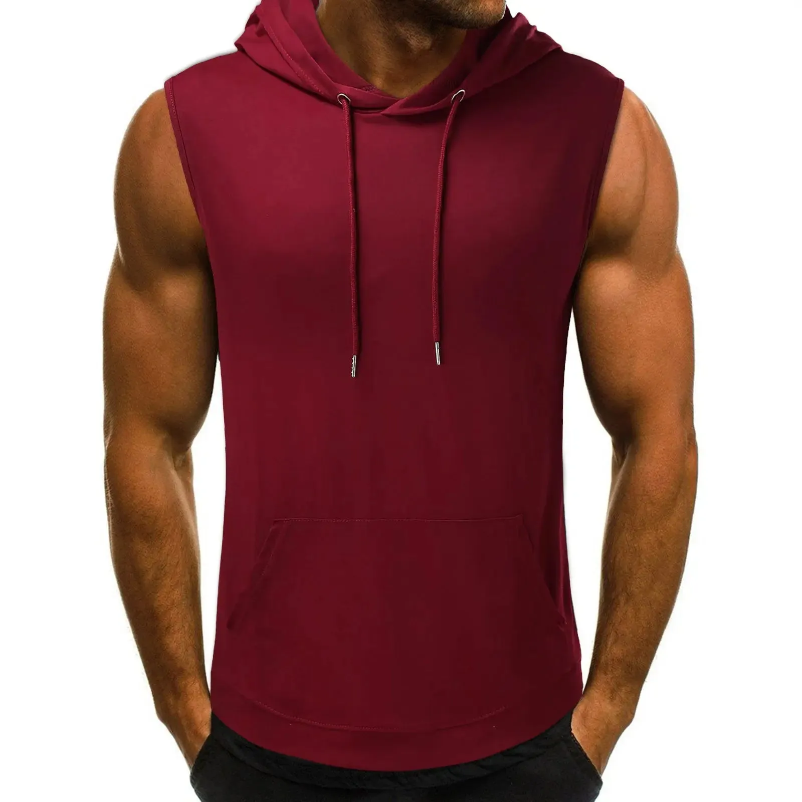 Men's Sleeveless Tank Top with Enhanced Comfort and Practical Pockets