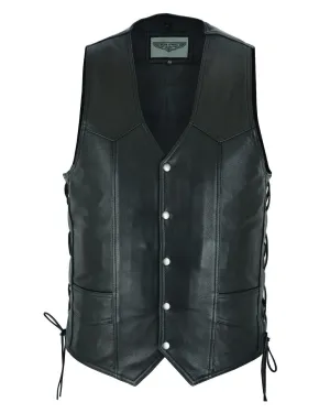 Mens Traditional Vest Heavy Duty Side Laces