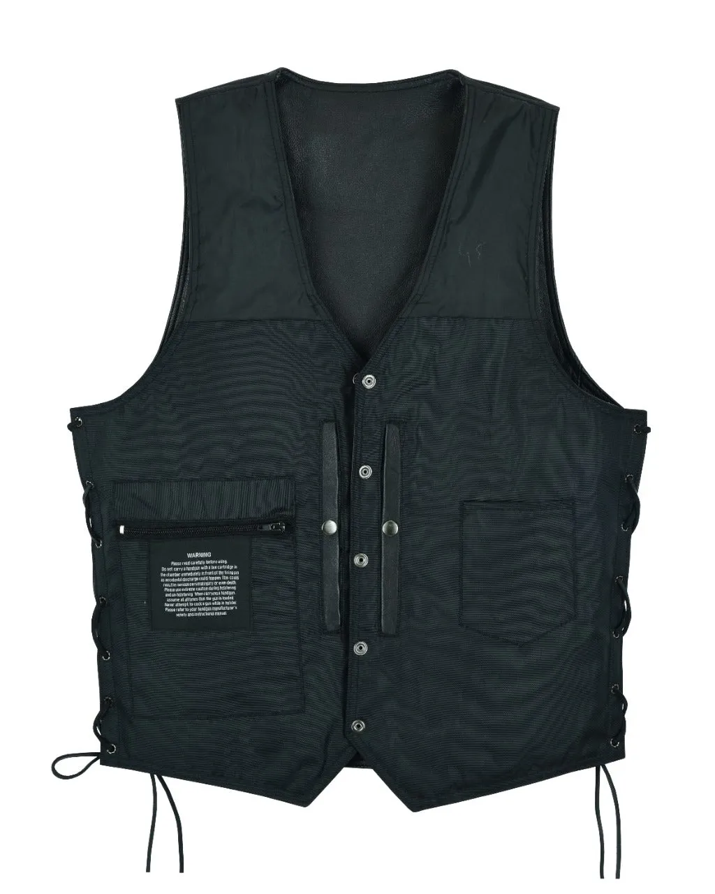 Mens Traditional Vest Heavy Duty Side Laces