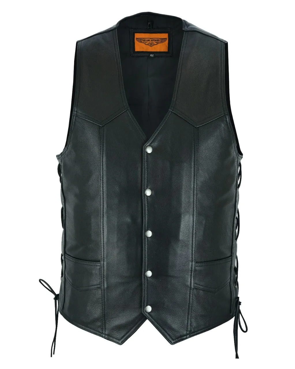 Mens Vest With Side Laces Conceal Carry Pockets