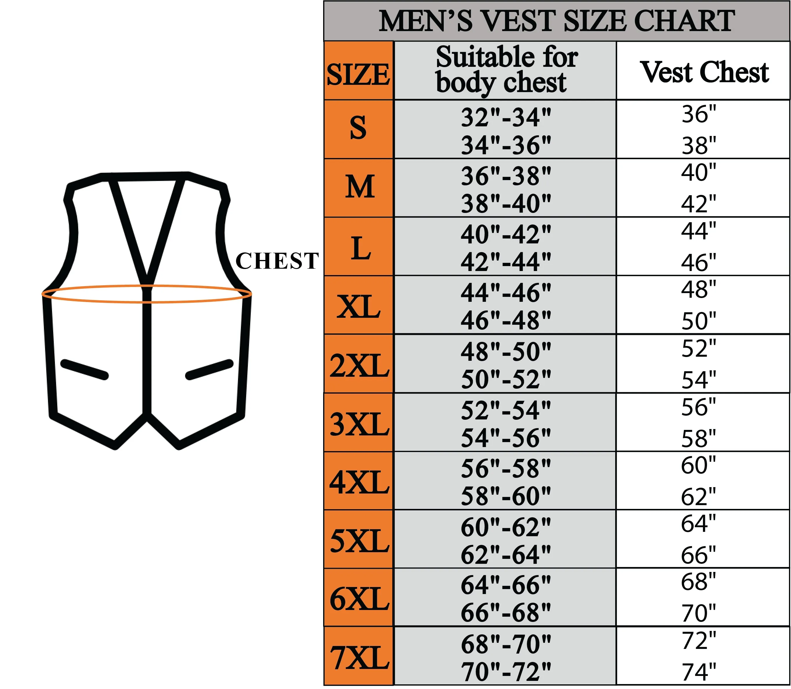 Men's Zippered 1/2" Collar Motorcycle Club Vest with Diamond Padded Shoulder Conceal Carry Pockets