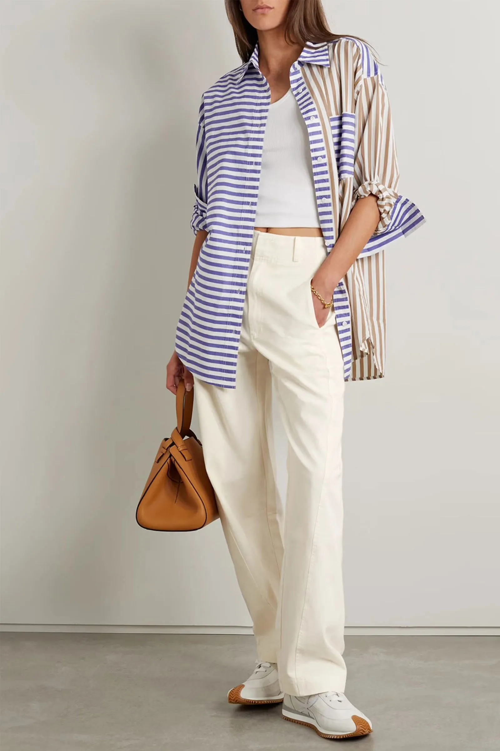 Meridian Cotton-twill Wide-leg Pants